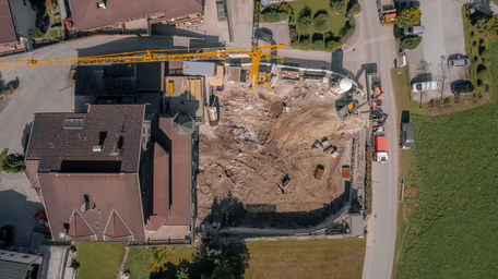 Schrofenblick Vogelperspektive